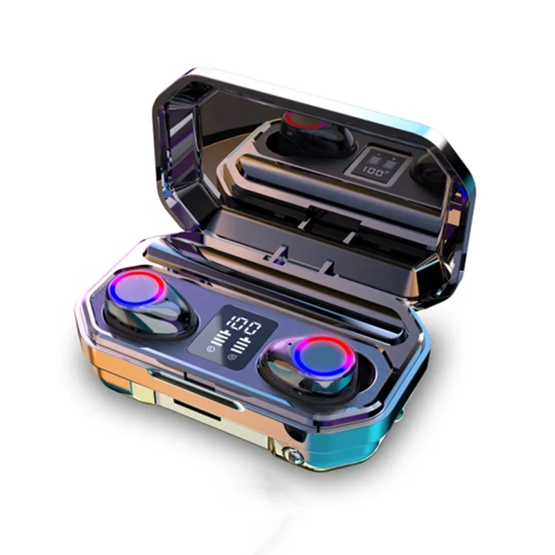 True truely wireless stereo silicone earbuds bulk m12 small tws water proof branded earbuds original with powerbank head phone - Image 6