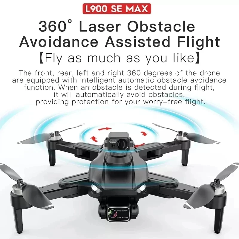 L900 Pro SE MAX GPS Drone 4K Professional Dual HD Camera 5G WIFI 360° Obstacle Avoidance Brushless Motor Rc FPV Quadcopter Dron 3