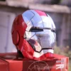 Iron Man 1:1 Helmet Mk5 Mk50 Avengers War Machine Cosplay Electric Open Close English Voice Remote Control Toys Christmas Gifts 1