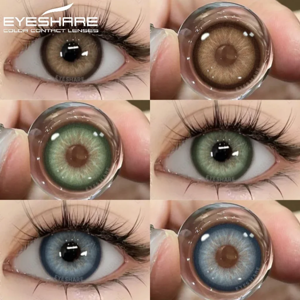 EYESHARE Colored Contact Lenses Natural Eye Lens Blue Eye Contacts Brown Lenses Gray Pupils Yearly Cosmetic Green Contacts 1pair