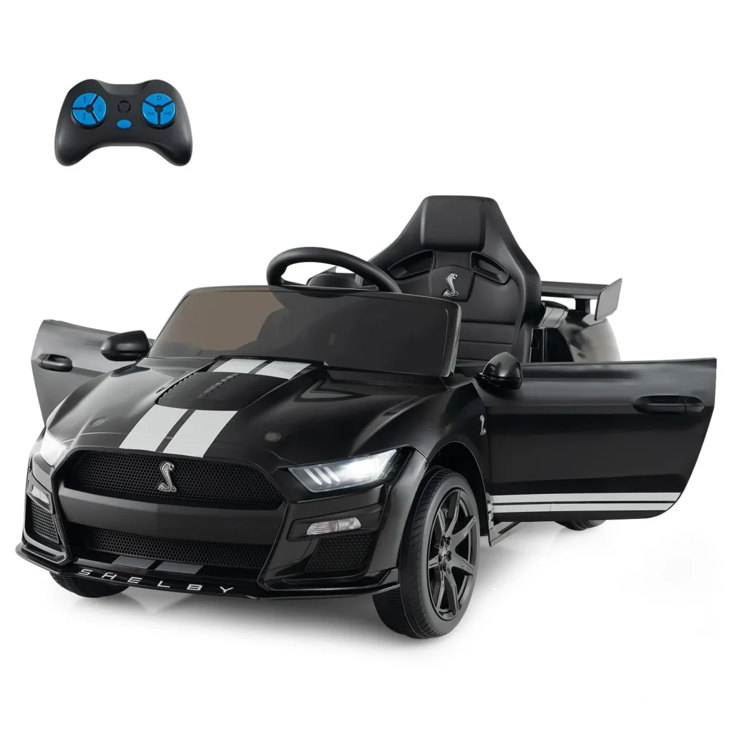 DORTALA 12V Licensed Ford Mustang Shelby GT500 Kids Ride on Car-Black