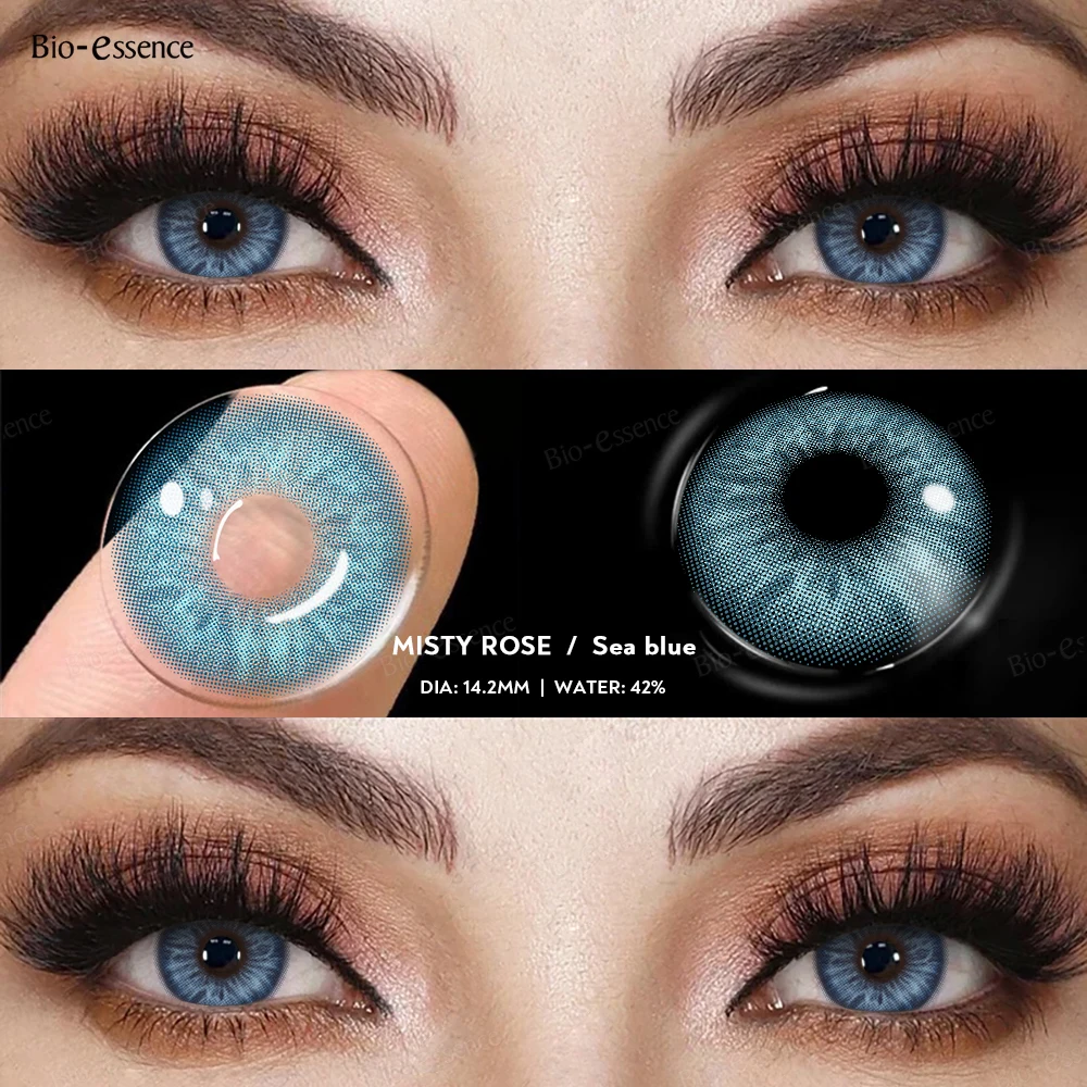 Bio-essense Contact Lenses for Eyes Natural Beauty Pupils Eyes Lenses Korean Brown Contacts 2PCS 1Year Fashion Green Pupilentes - Image 6