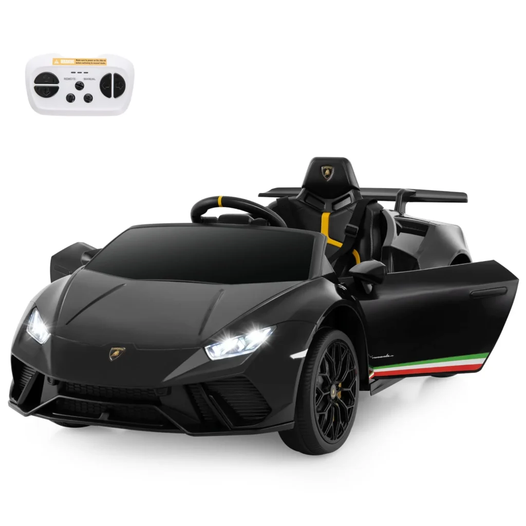 DORTALA Lamborghini Kids Ride on Car 12V Battery Powered Electric Vehicle-Black