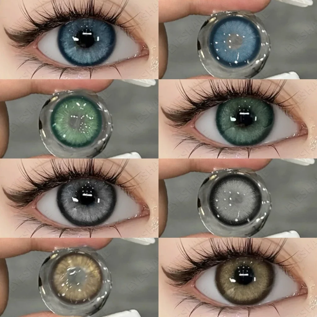 EYESHARE New 1pair Colored Contact Lenses for Eyes Brown Contacts Lenses Fashion Blue Eyes Lenses Yearly Korean Gray Contacts