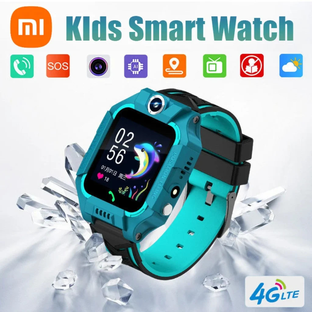 Xiaomi Kids 4G Smart Watch SOS GPS Location Sim Card Call Smart Watch Camera Waterproof Watch Gift For Ios Android Children Gift