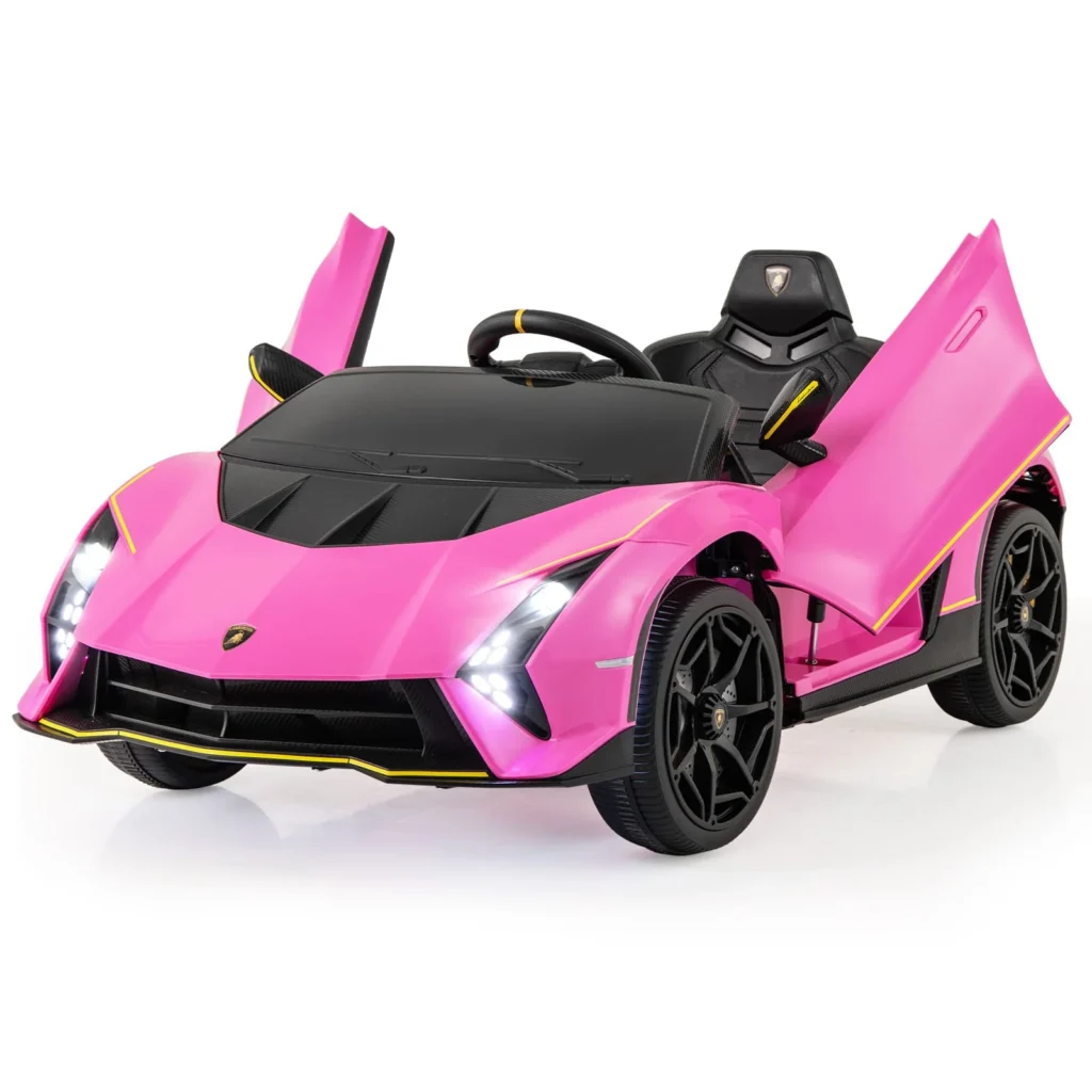 DORTALA Kids Lamborghini Licensed 12V Ride on Car 4WD Sports Toy Car