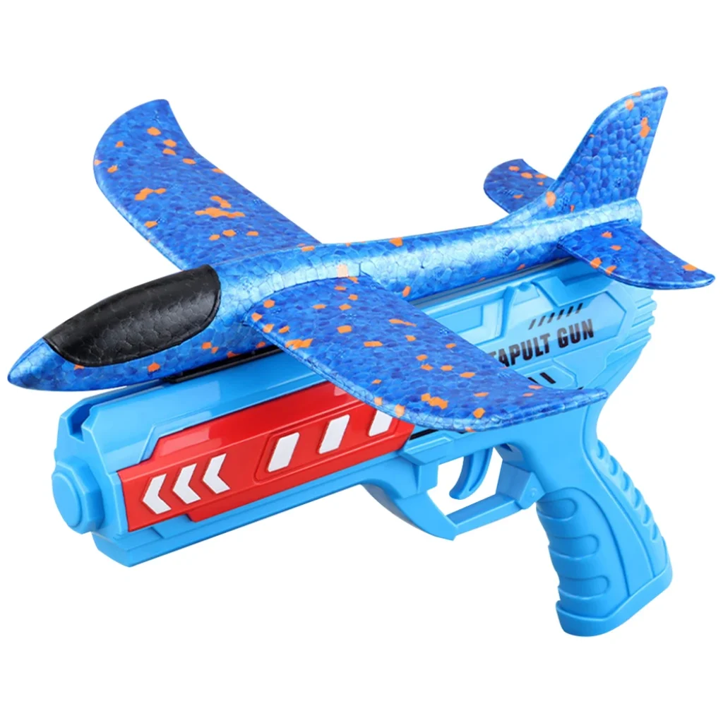 Catapult Foam Plane Gun – Kids Airplane Launcher Toys for Children Outdoor Sports Hand Toss Flying Glider Toys Birthday Gifts HOT