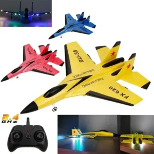 SU35 RC Plane FX620 FX820 2.4G Remote Control Flying Model Glider Airplane With LED Lights Aircraft Foam Toys For Children Gifts 1