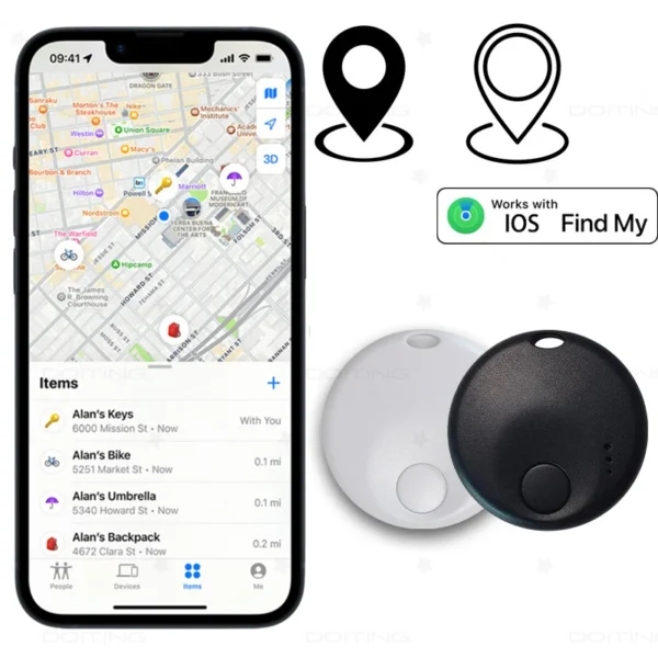 New Mini Smart Tag, Bluetooth Luggage Tracker. Works with Apple Find My (iOS Only), Item Locator for Key, Luggage, Backpack 6