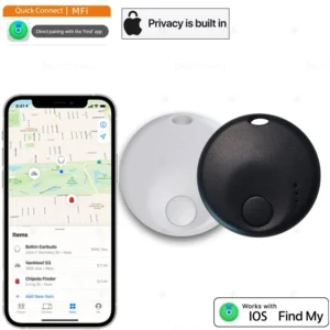 New Mini Smart Tag, Bluetooth Luggage Tracker. Works with Apple Find My (iOS Only), Item Locator for Key, Luggage, Backpack 1