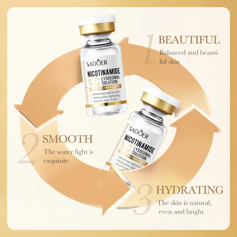 Face Serum Niacinamide Whitening Freeze-Dried Podwer Set Shrink Pores Hydrating Brighten Anti-Aging Anti Wrinkle Skin Care 2